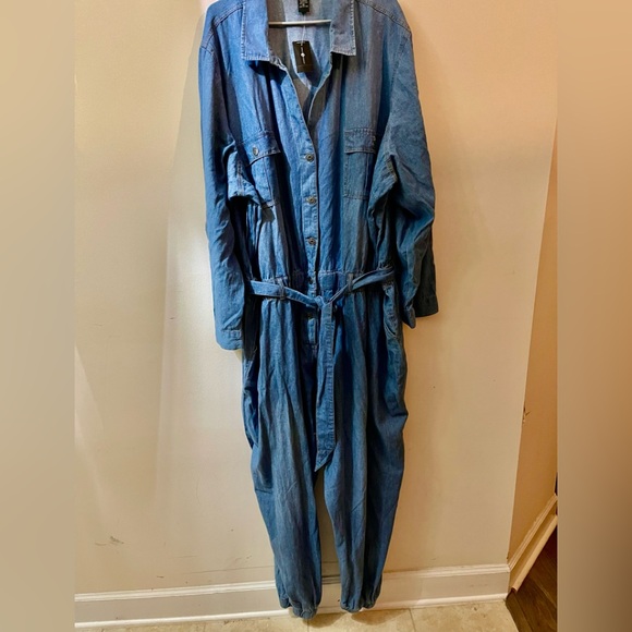Brand New Denim Joggers Jumpsuit Size 36 - Picture 14 of 16